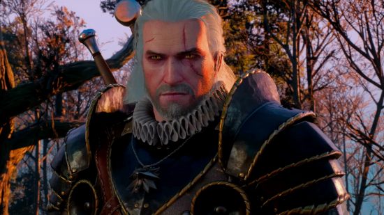 Witcher 3 PS5 update gameplay changes: an image of Geralt from the next-gen trailer