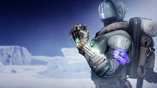 Destiny 2 Ascendant Shards: A Warlock showing off their Exotic arms.