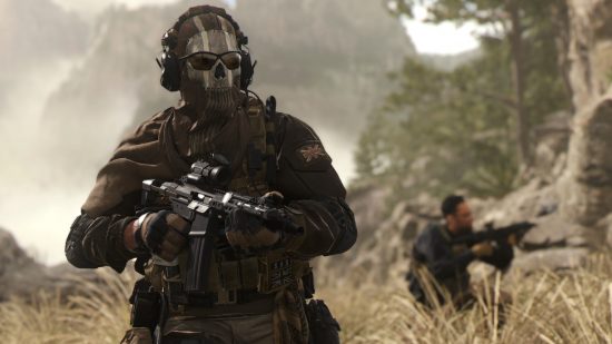 Best PS5 FPS games: Ghost moves through the overgrowth in Modern Warfare 2