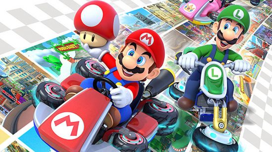 Best Switch co-op games: Mario Toad and Luigi race in Mario Kart 8 Deluxe