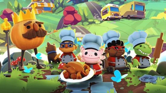 Best Switch co-op games: several cooks in Overcooked with the Onion King