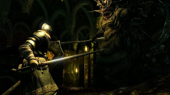 Best Switch RPG games: Boss fight in Dark Souls Remastered