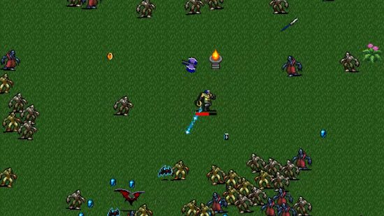 Best Xbox co-op games: a crunchy pixel vampire fighting off hordes of undead in Vampire Survivors