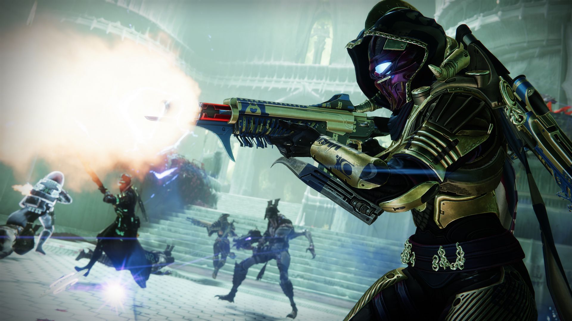 Best Xbox FPS games: A soldier shoots a rifle in Destiny 2