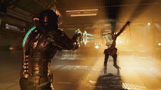 Dead Space Length: Isaac can be seen shooting a creature