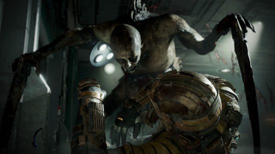 Dead Space New Game Plus: Isaac can be seen fighting an enemy