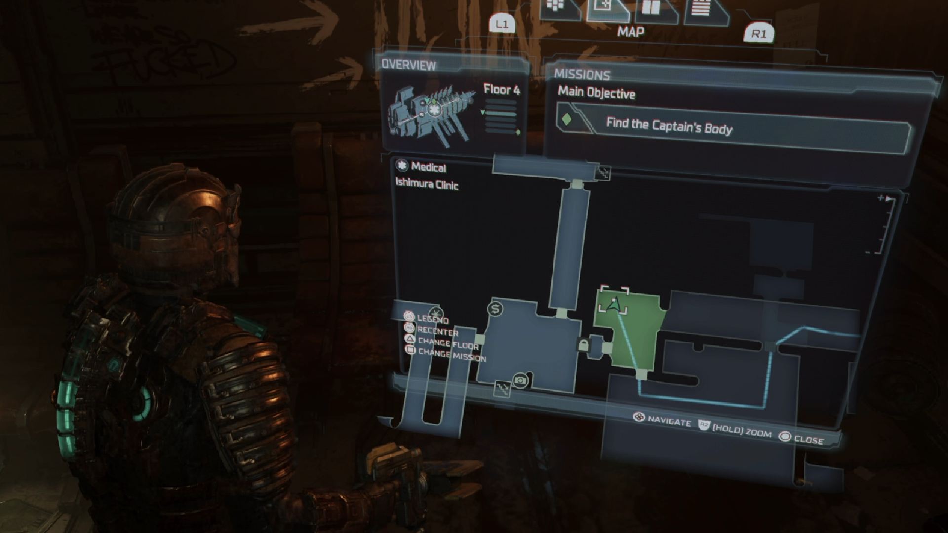 Dead Space Weapon Upgrades: The weapon upgrade location can be seen