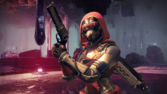 Hunter guardian in the Chamber of Starlight on Destiny 2