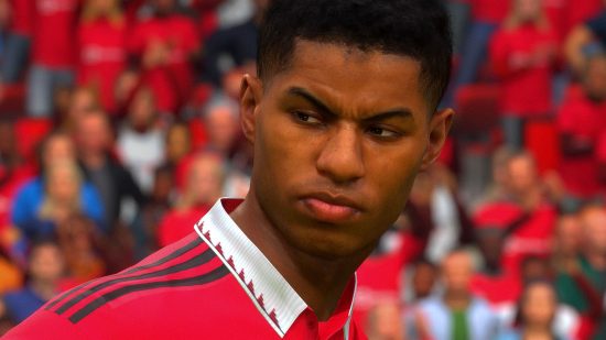 FIFA 23 TOTY packs ten coin pack: an image of Marcus Rashford from Manchester United in the football game