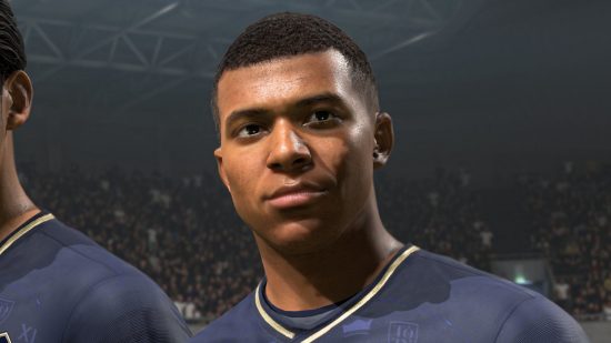 FIFA 23 TOTY release date: Mbappe smiles in his line-up on the pitch