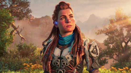 Aloy in the game Horizon Forbidden West on PlayStation 5