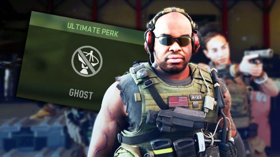 Modern Warfare 2 operators wielding guns with the Ghost ultimate perk.