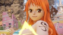 One Piece Odyssey Berries: Nami using a lightning attack