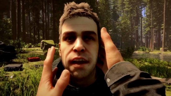 Sons Of The Forest preview companions RPG survival: an image of a head form the survival horror game