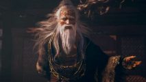 Wo Long Fallen Dynasty trailer: An old, white-bearded man with his arm outstretched