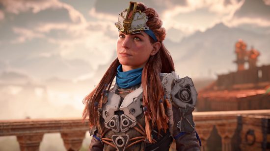 Is Aloy in Horizon Call of the Mountain?: Aloy from Horizon Forbidden West.