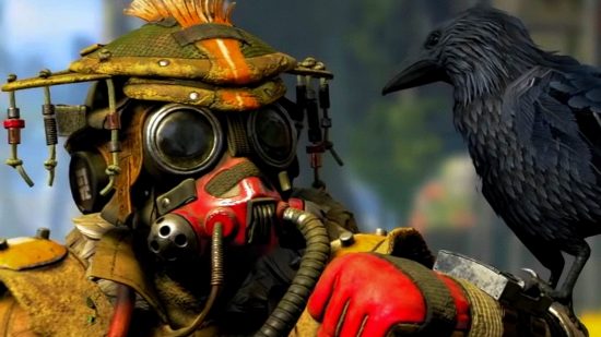 Apex Legends Bloodhound passive white raven: an image of the character from the battle royale FPS