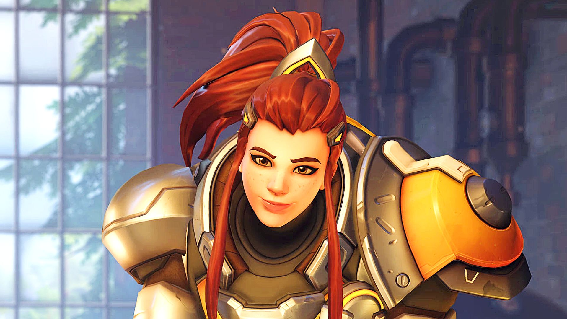 Best FPS Games: An Overwatch 2 character with red hair smiles