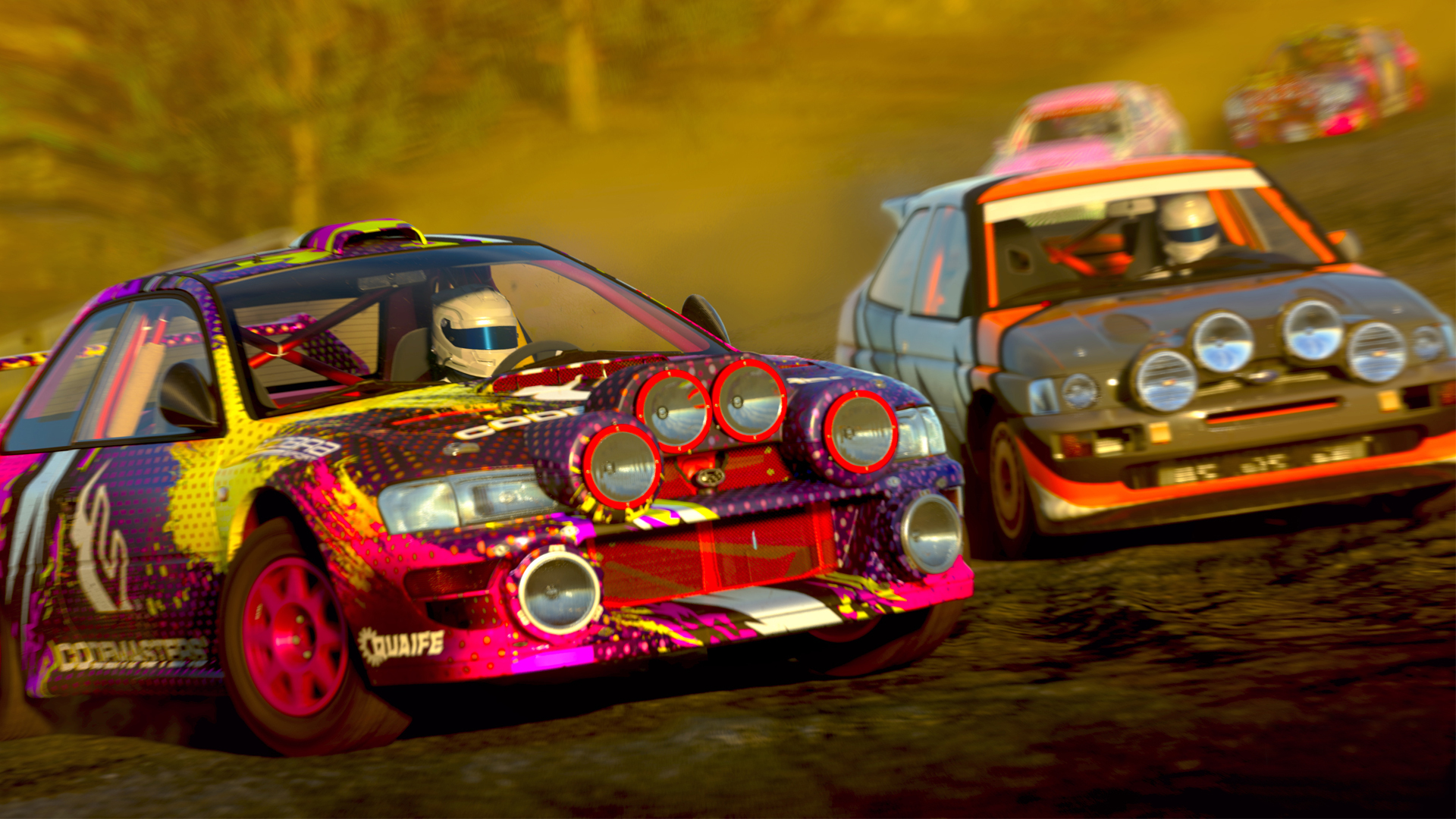 Best racing games: two cars fight it out in Dirt 5