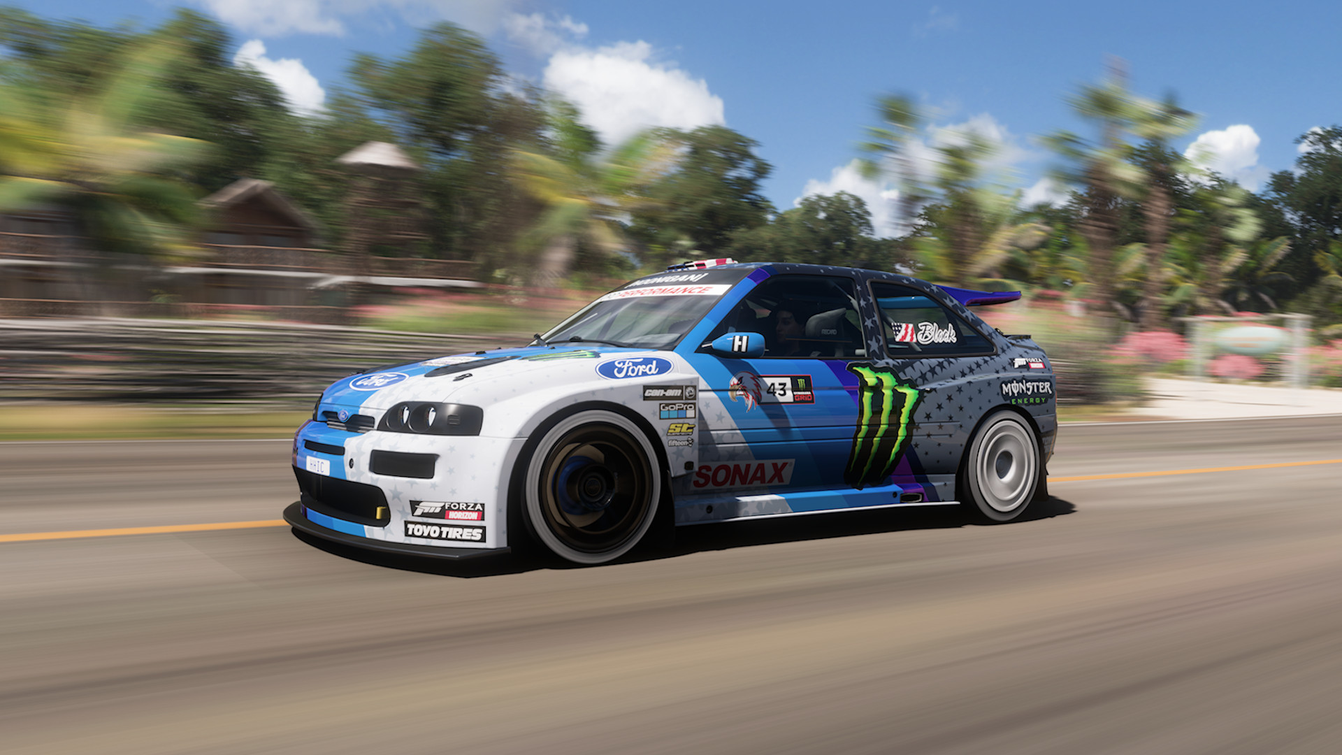 Best racing games: a rally car in Forza Horizon 5