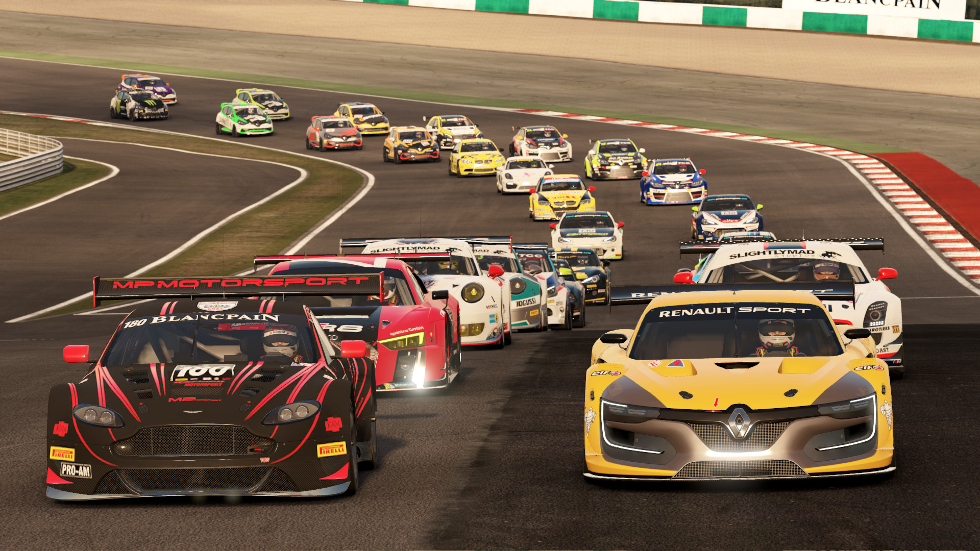 Best racing games: several race cars on the grid in Project Cars 2