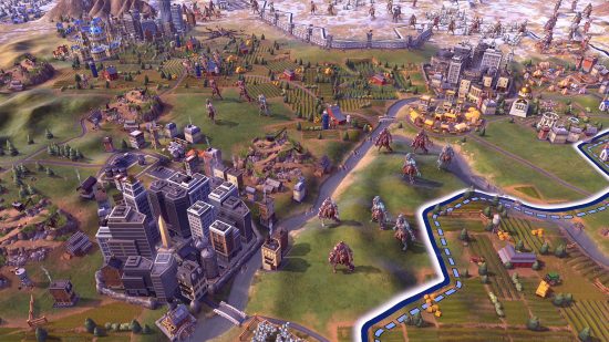 Best strategy games: A bustling city in Civilisation 6