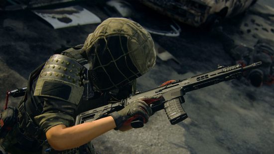 Modern Warfare 2 ISO Hemlock loadout: A player can be seen holding the ISO Hemlock