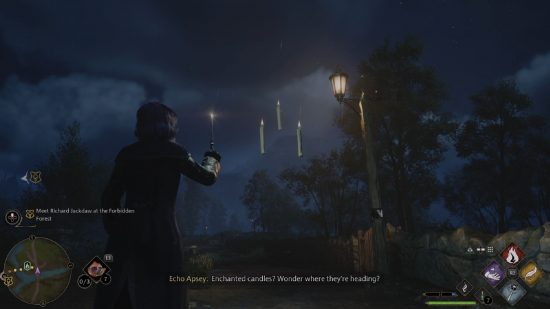 Hogwarts Legacy Ghosts of Our Love: A player can be seen looking at candles
