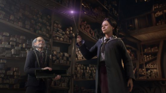 Hogwarts Vermächtnis, wie man schnell reist: Ein Student kann gesehen werden, wie er seinen Zauberstab bekommt