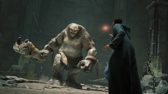 Hogwarts Legacy Multiple Saves: A player can be seen fighting a troll