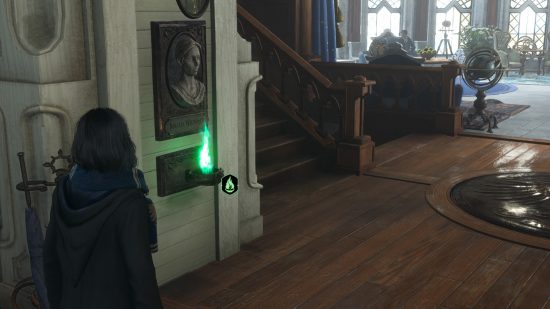 Hogwarts Legacy open world gameplay immersion issues: an image of a Floo Powder flame in the Ravenclaw common room