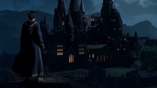 Hogwarts Legacy Setting Time Period: a student can be seen overlooking Hogwarts