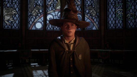 Hogwarts Legacy Sorting Hat Quiz: A student can be seen