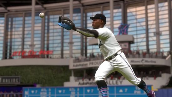 MLB The Show 23 New Features: A player can be seen catching the ball