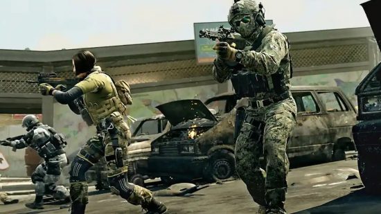 Operators fight on Border Crossing in Call of Duty Modern Warfare 2