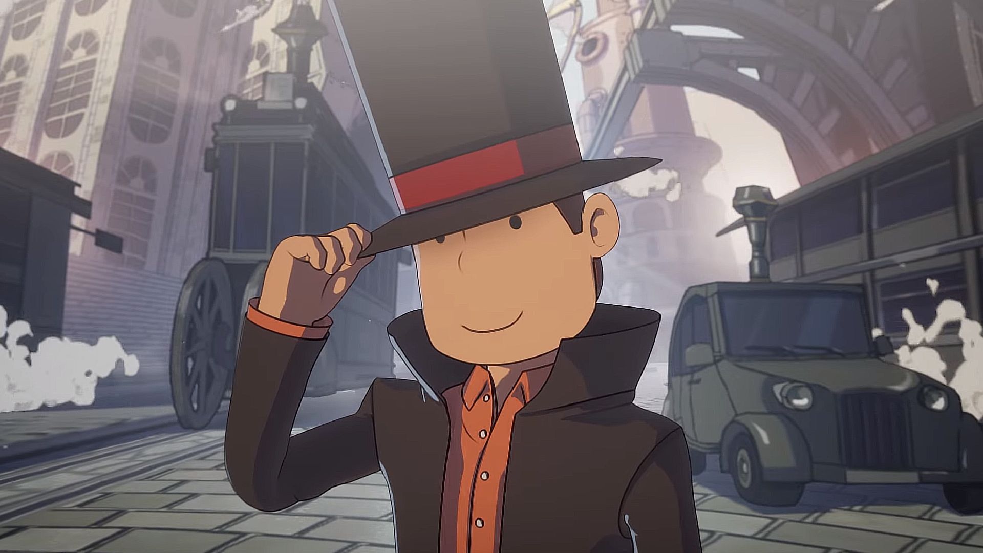 Professor Layton and the New World: Layton can be seen