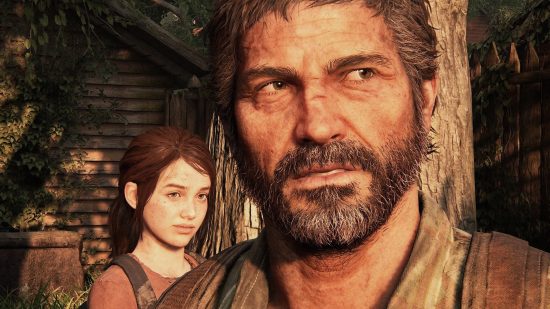 Joel and Ellie in The Last of Us Remastered on PS4