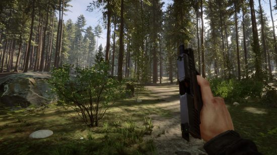 Sons of the Forest Pistol Location: A pistol can be seen