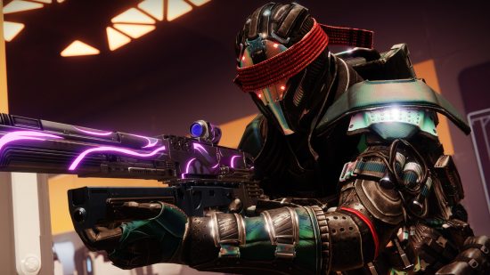 Destiny 2 Vex Strike Force rewards, respawn time, and how to start: A Warlock wearing the new Neomuna armour and Pulse Rifle added in the Lightfall expansion.