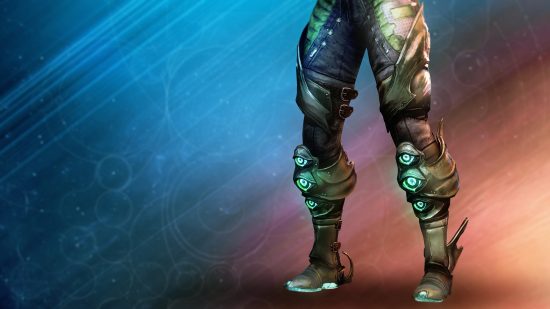 Destiny 2 best armor for Titans: The Abeyant Leap Exotic legs for Titans.