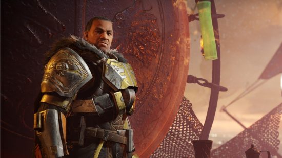 Destiny 2 Iron Banner schedule: Lord Saladin in the Tower, the Iron Banner vendor.