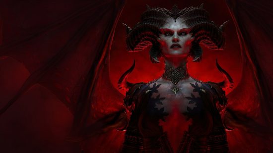 Diablo 4 error codes: Lilith basking in a red glow.