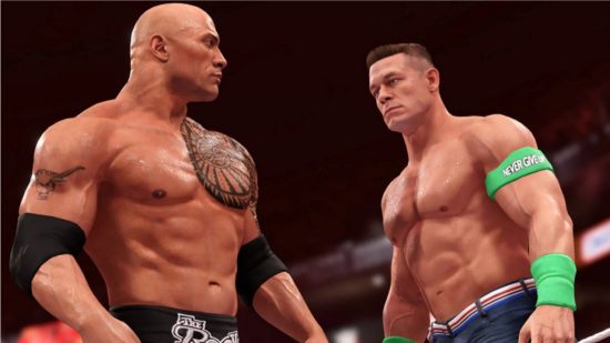 WWE 2K23 Showcase unlockables: John Cena facing off against The Rock.