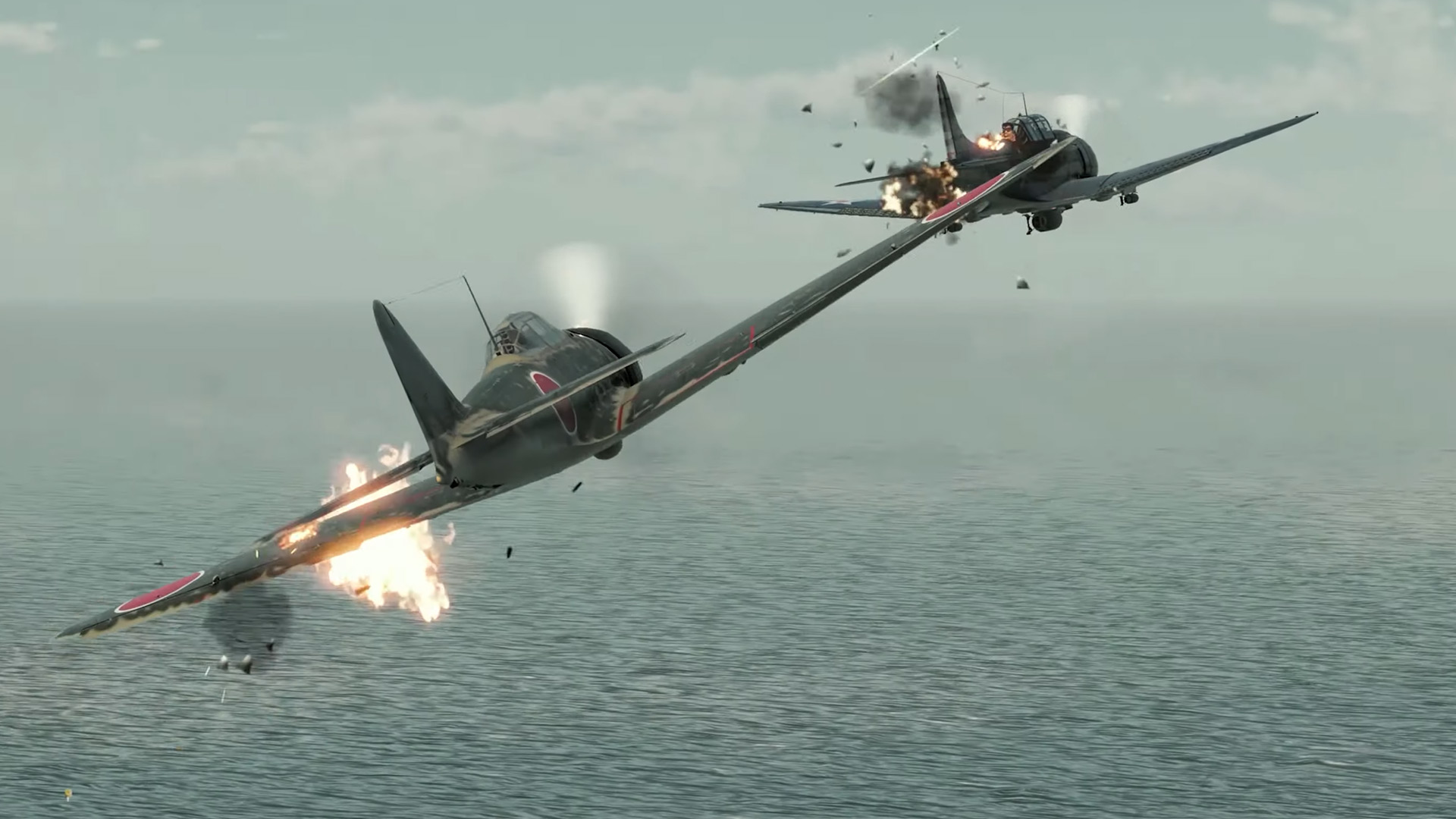Aces of Thunder: two planes dogfighting in the sky