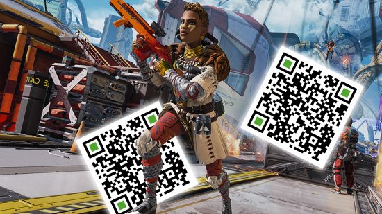 Bangalore in Apex Legends and QR codes on PS5