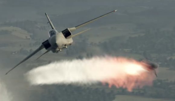 Best crossplay games: War Thunder. Image shows a plane firing a missile.