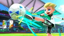 Best Nintendo Switch football games: A Mii strikes a football in Nintendo Switch Sports