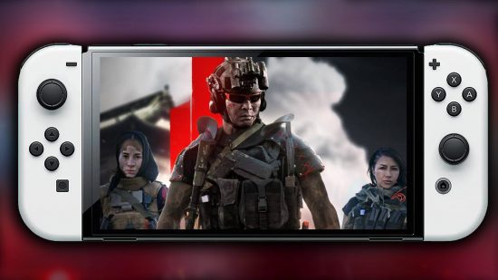 Call of Duty Modern Warfare 2 on the Nintendo Switch OLED concept