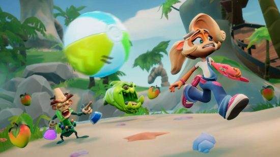 Crash Team Rumble Characters: two characters can be seen fighting
