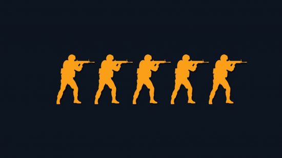 CS:GO 2 release date: A CS:GO banner depicting five silhouettes of CT soldiers 